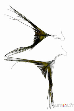 Ohrringe MONO Modell 1 - Länge 10 cm - natur